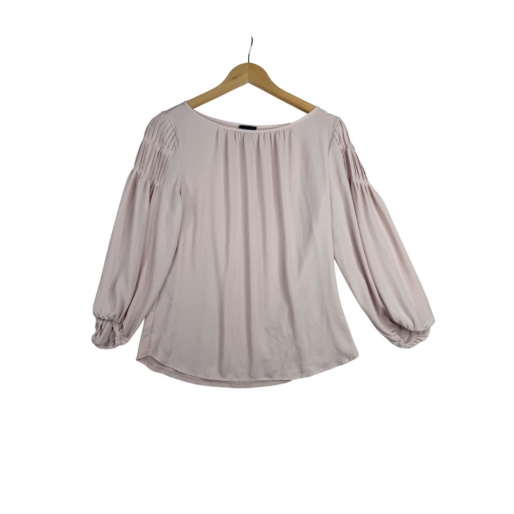 Ann‎ Taylor Long Sleeve Blouson Style Blouse size Small Light Pink